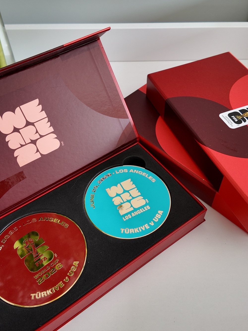 2026 FIFA World Cup Official Hospitality Gift Drink Coaster Set - USA Türkiye
